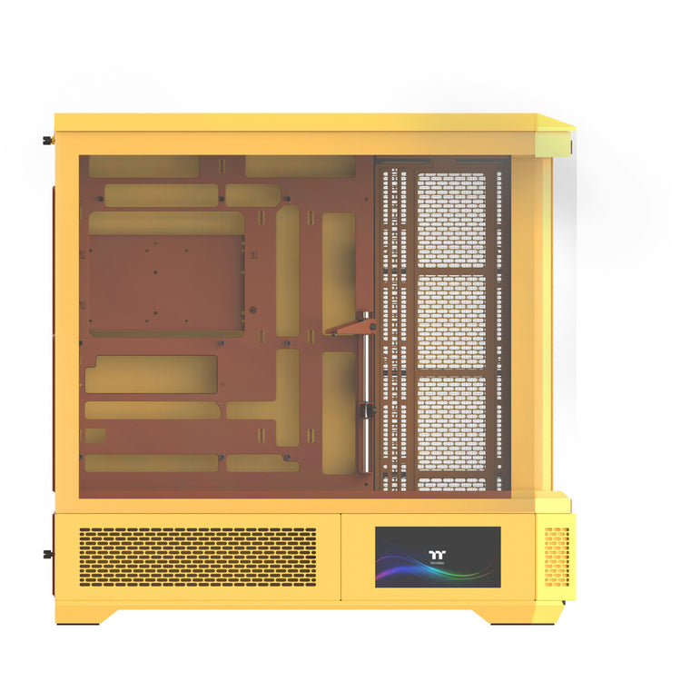 Thermaltake View 600 tg butter caramel Big-Tower-Gehäuse (gelb | 2x USB-A | 1x USB-C | gehärtetes Glas)