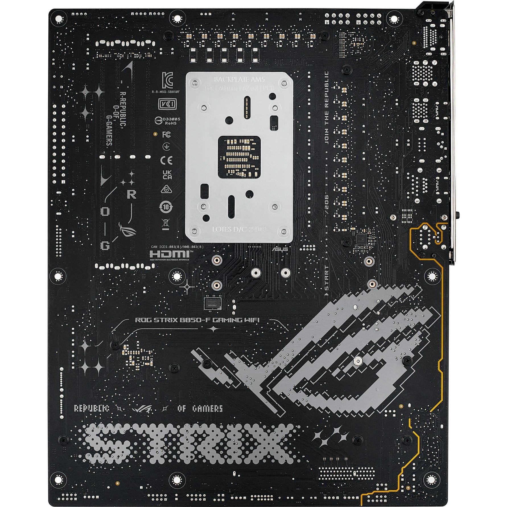 Asus ROG Strix B850-F Gaming WiFi Sockel AM5 Motherboard (2,5 GB-LAN, Wi-Fi 7, BT, Sound, ATX)