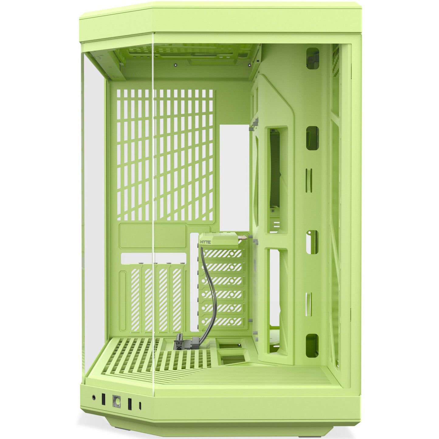 Hyte y70 Midi-Tower-Gehäuse (hellgrün | 2x USB-A | 1x USB-C | gehärtetes Glas)