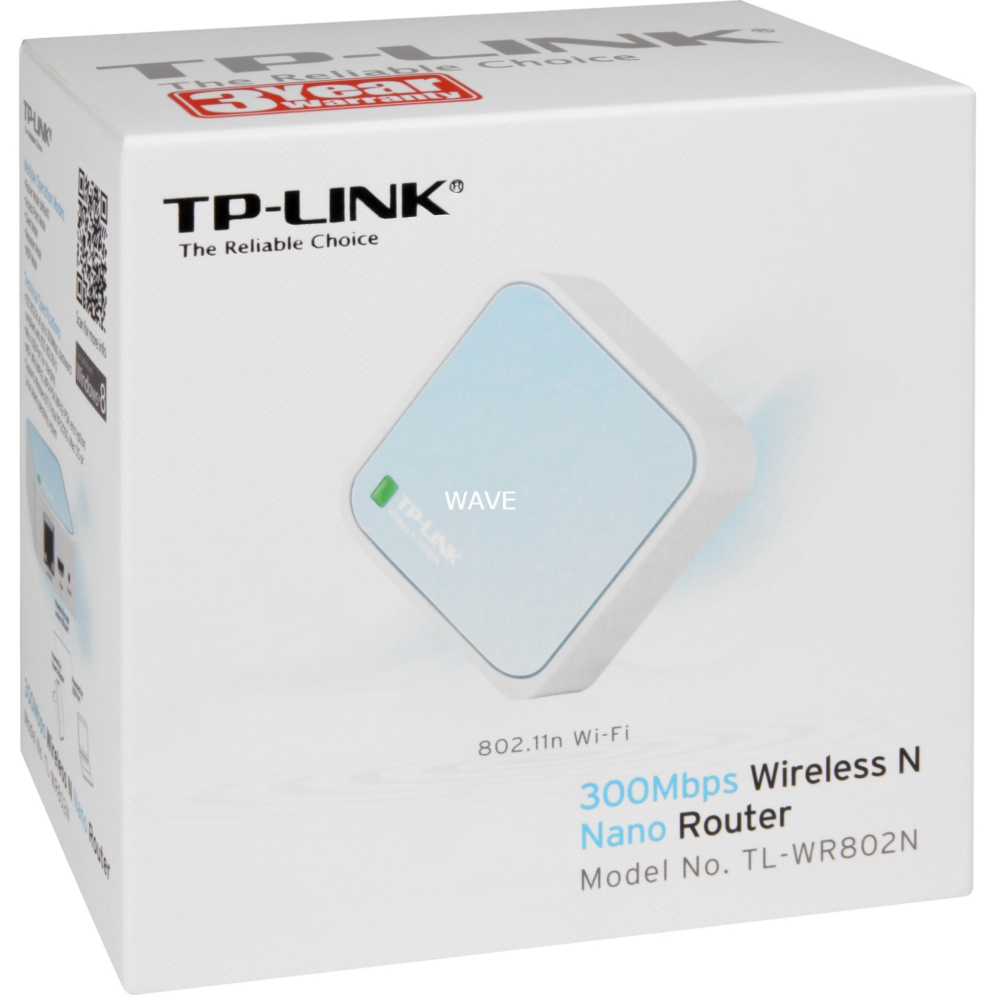 TP-Link TL-WR802N Drahtloser N-Nano-Router 300Mbps