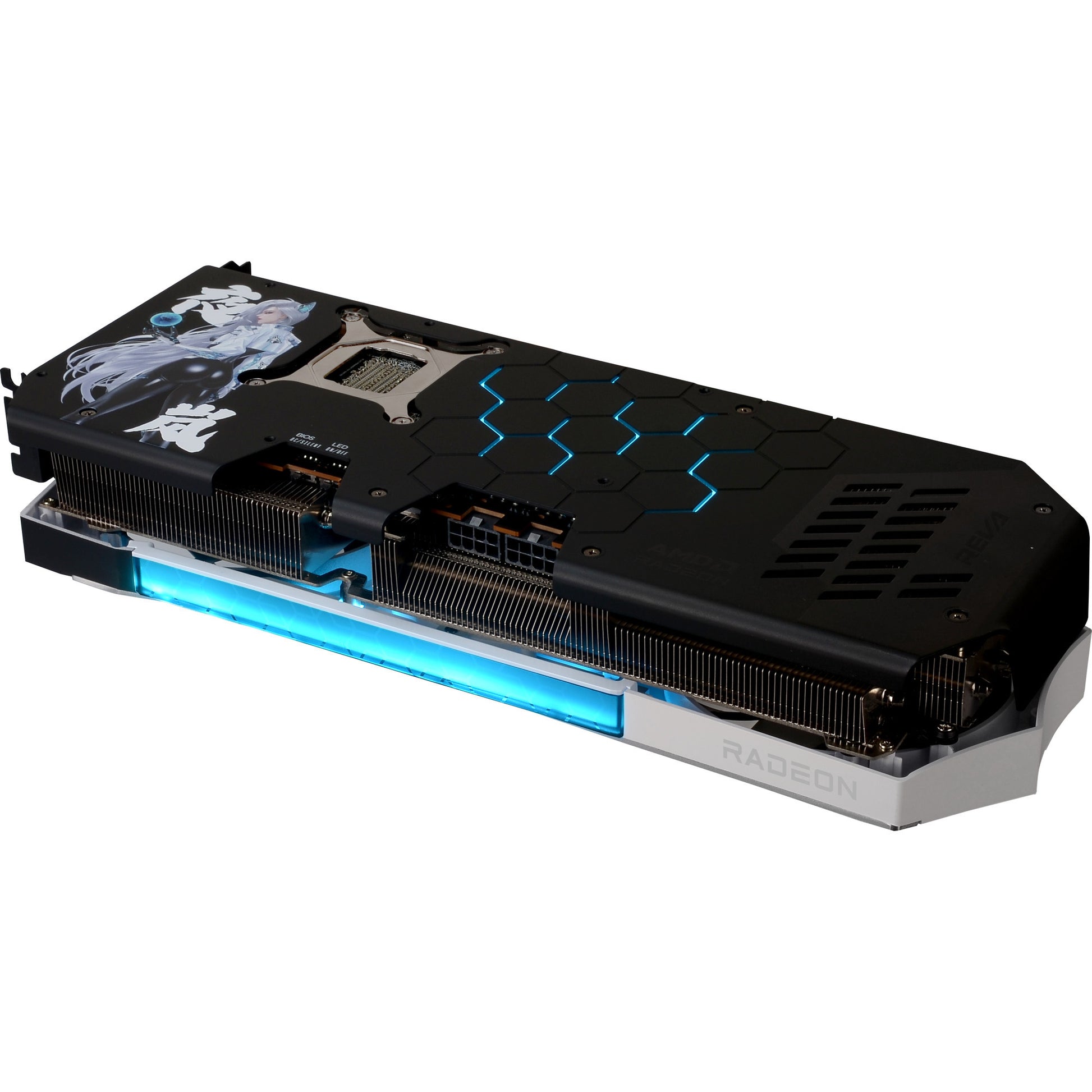 Powercolor Radeon RX 9070 XT Hellhound Reva16GB Limited Edition Grafikkarte (weiß schwarz, RDNA4, GDDR6, 3x Display Port, 1x HDMI)