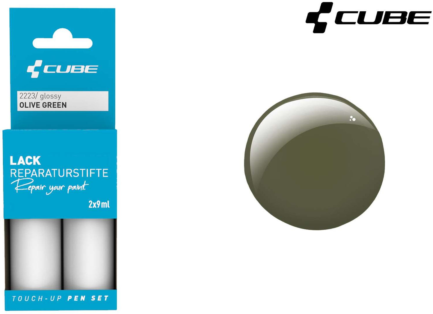 Cube Lackstift-Set olivgrün