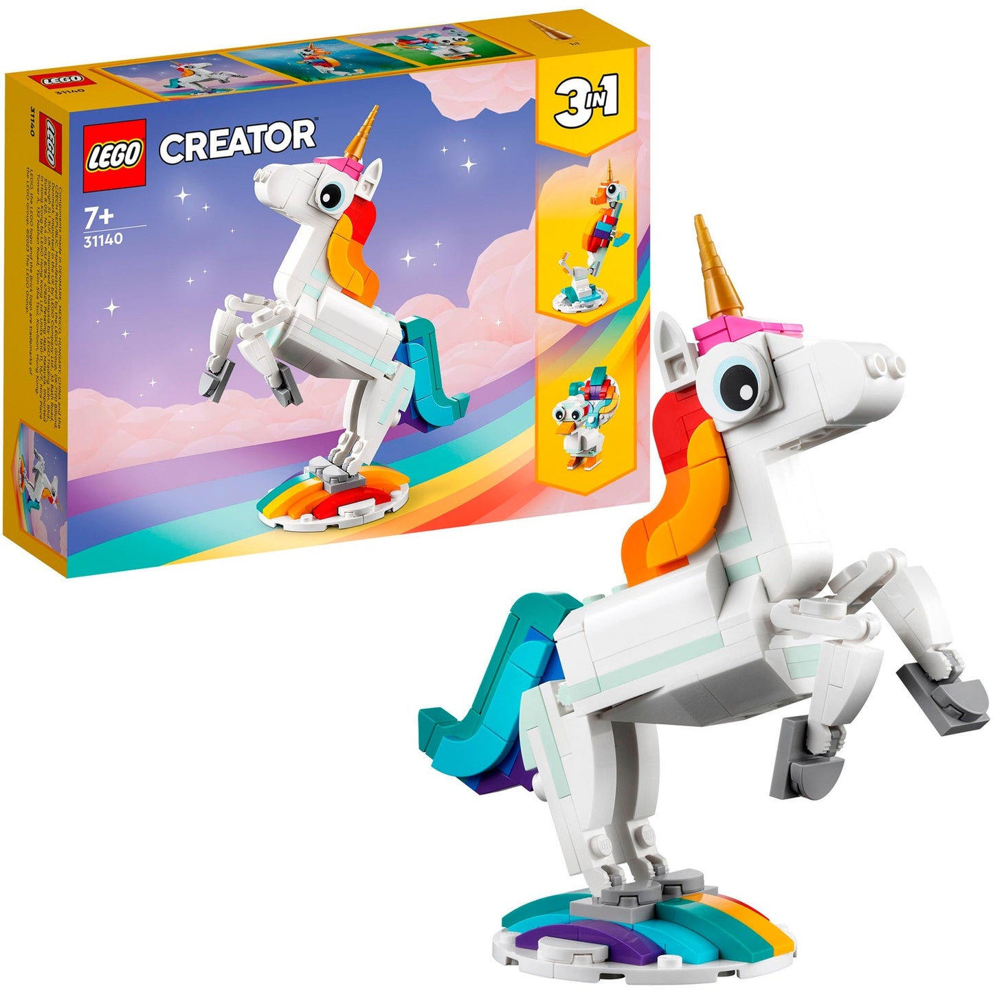 Lego -Schöpfer 31140 3in1 Magisches Einhorn