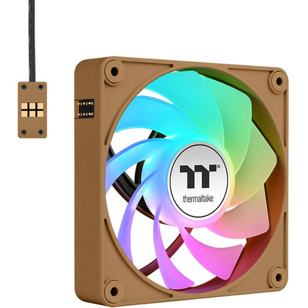 Thermaltake CT120 EX Reverse Argb Sync PC-Lüfter Gravel Sand (3-Lüfter-Pack) Gehäuselüfter (hellbraun, 3 Stück, 120 x 120 x 25 mm, PWM)