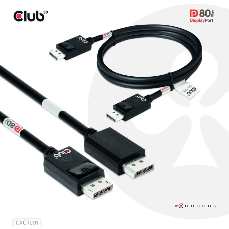 Club 3D DisplayPort 2.1 BI-Direktional VESA DP80 Zertifiziert