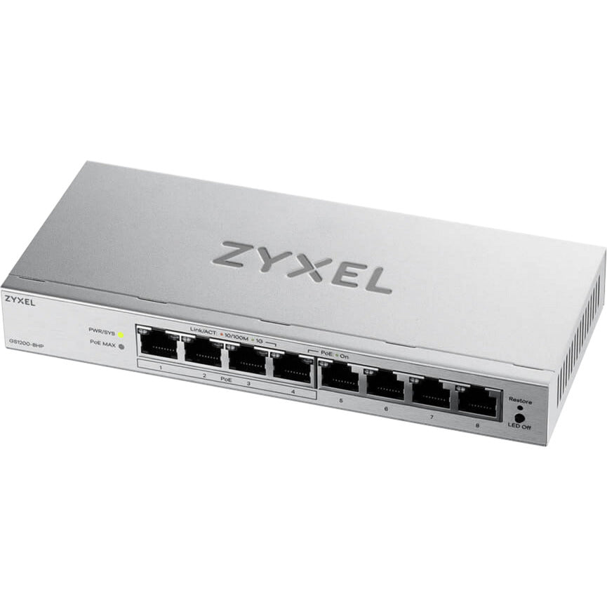 Zyxel 8-Port GBE PoE Web Managed Switch (Grau)