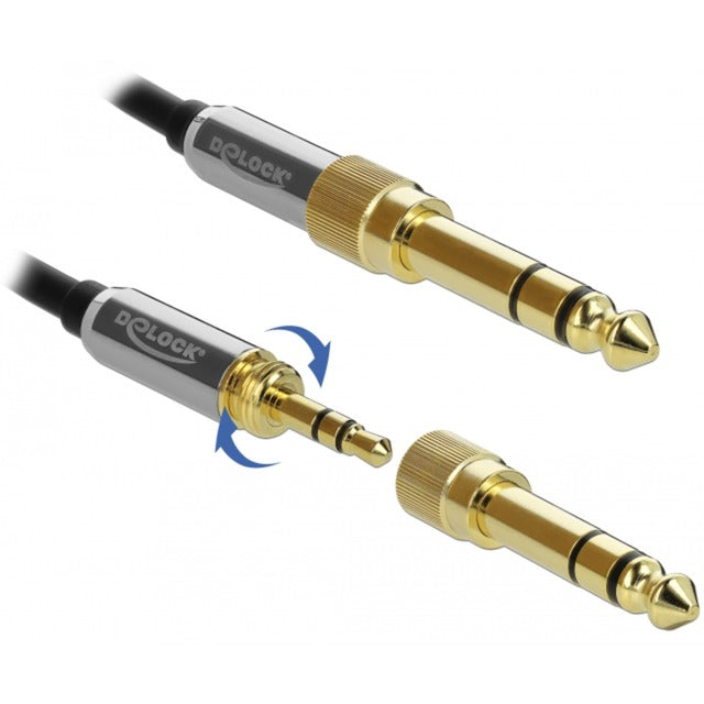 Delock-Stereo-Kabel 3,5 mm 3 Pin-Stecker> 3,5 mm 3 Pin-St.