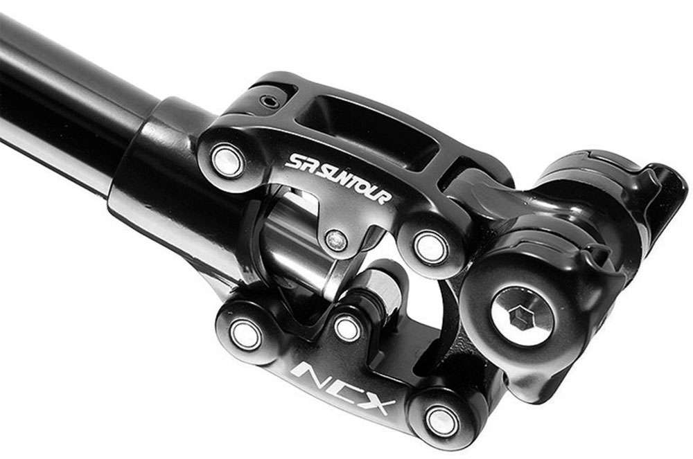 Suntour SP12 SP17 NCX 350 mm gefederte Sattelstütze + Sicherheitsabdeckung