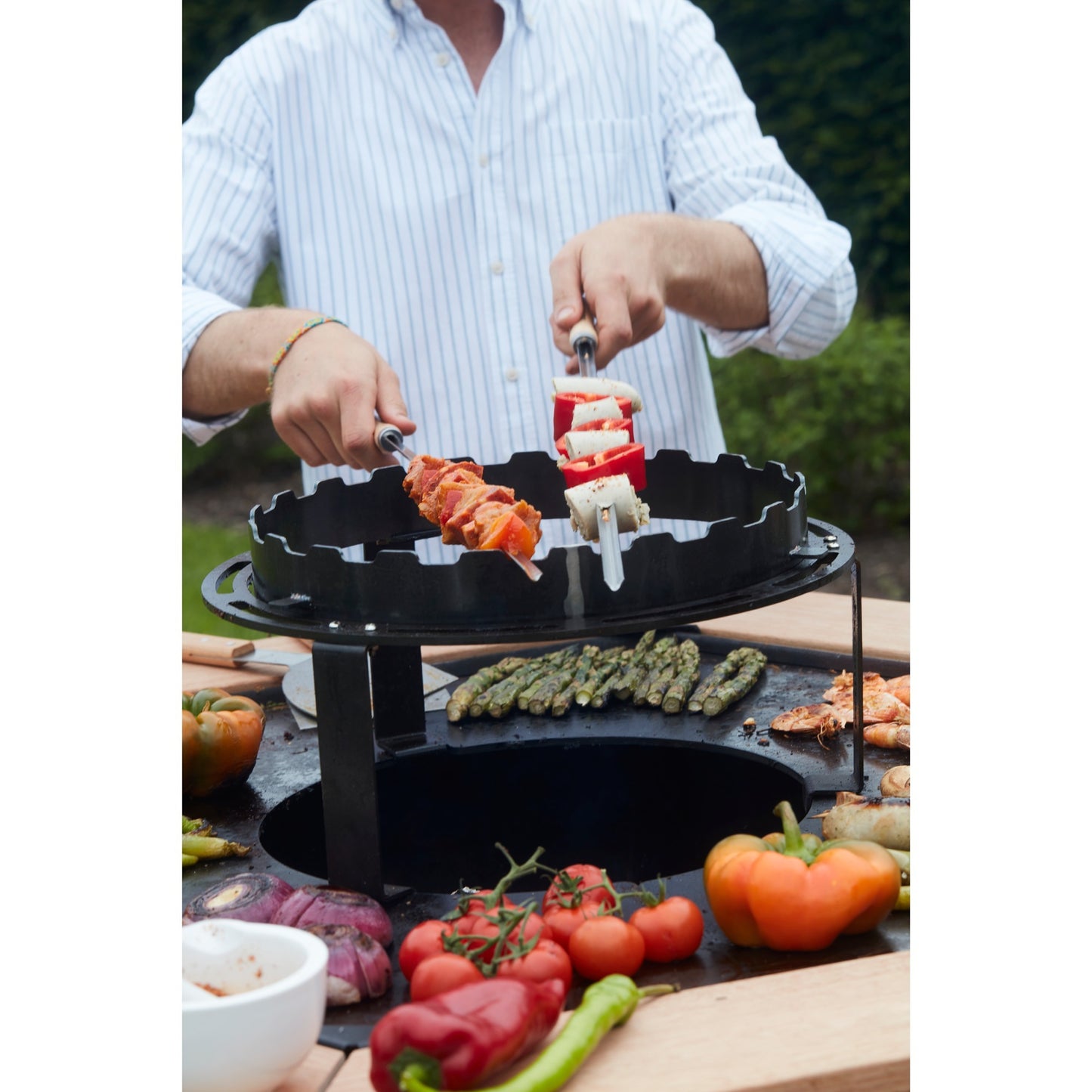 Grill -Set von 3 XL -Spieß