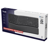 Drahtlose ergonomische Trust Keyra-Tastatur (schwarz, US-Layout, Bluetooth 2,4 G USB) - afbeelding 8