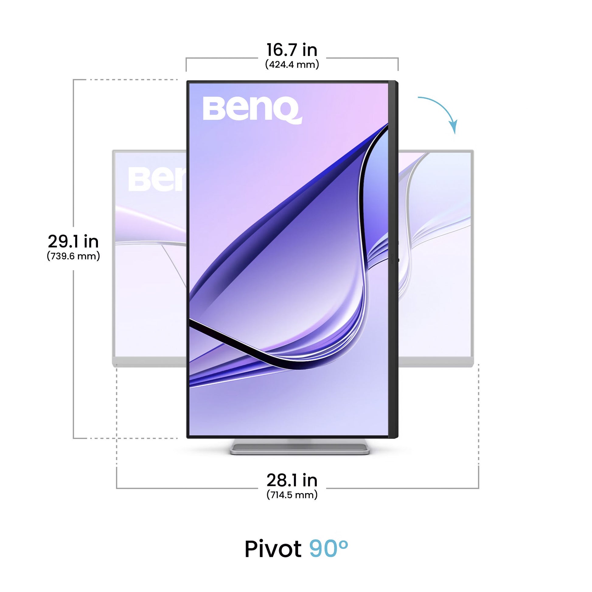 Benq MA270UP für MacBook 27 4K UHD-Monitor (Silber, HDMI, USB-A, USB-C, Audio)