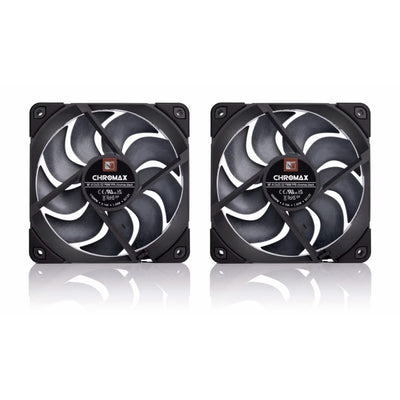 Noctua nf-a12x25 g2 pwm sx2-pp chromax.black Gehäuselüfter (schwarz, 2 Stück, 120 x 120 x 25 mm)
