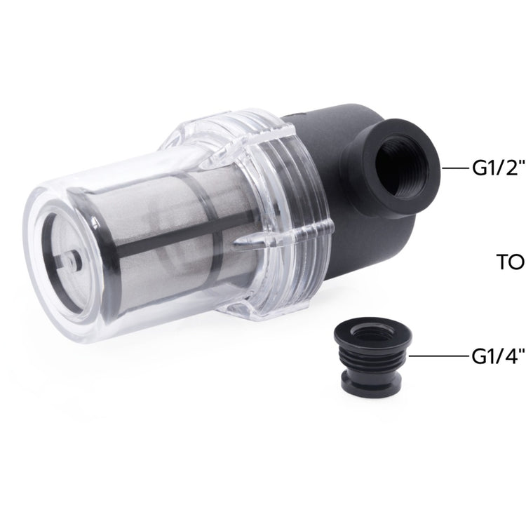Alphacool es großer Inline-Filter 2xG1 (schwarz transparent)