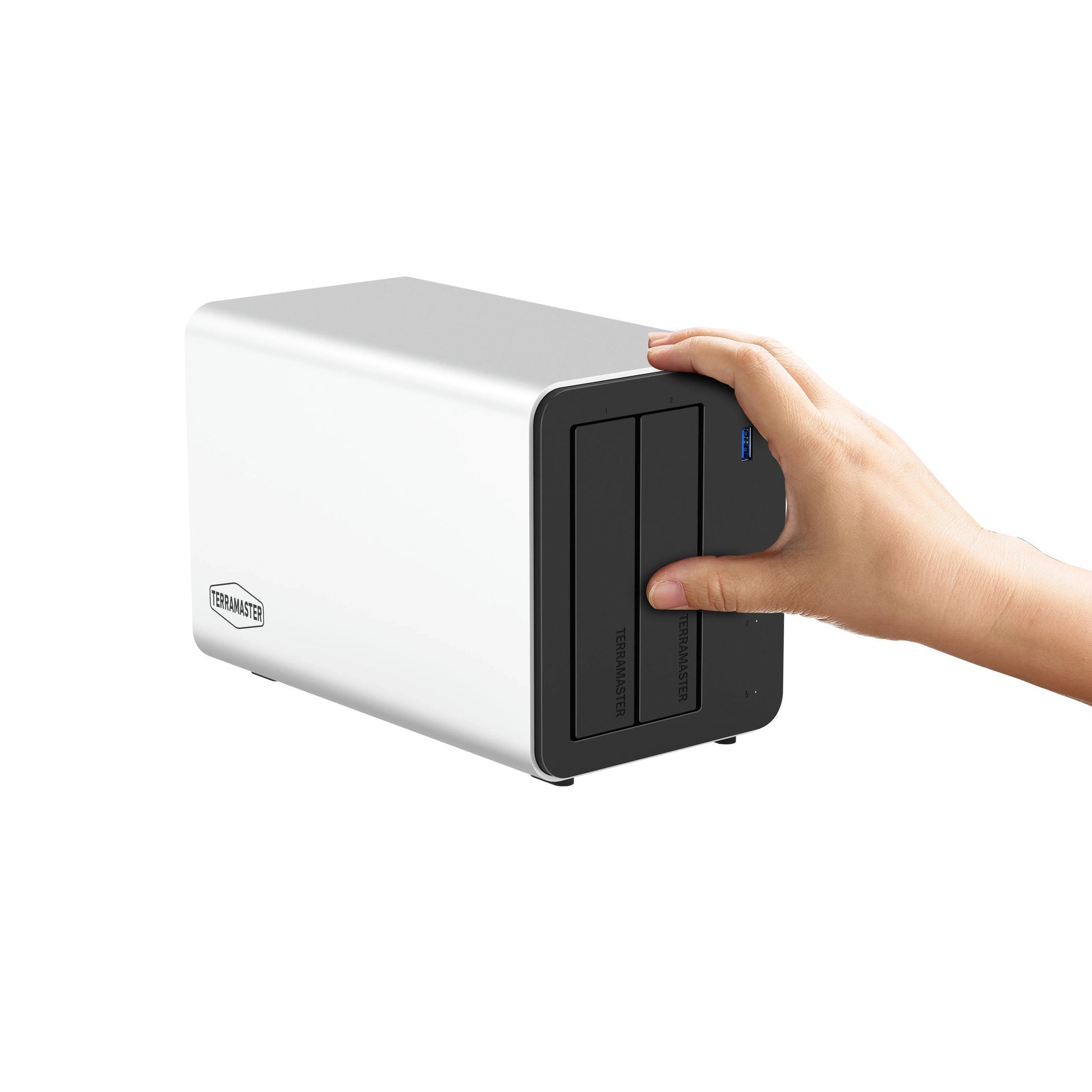 Terramaster f2-425 plus NAS (weiß, 2x 5GBe, HDMI, USB)