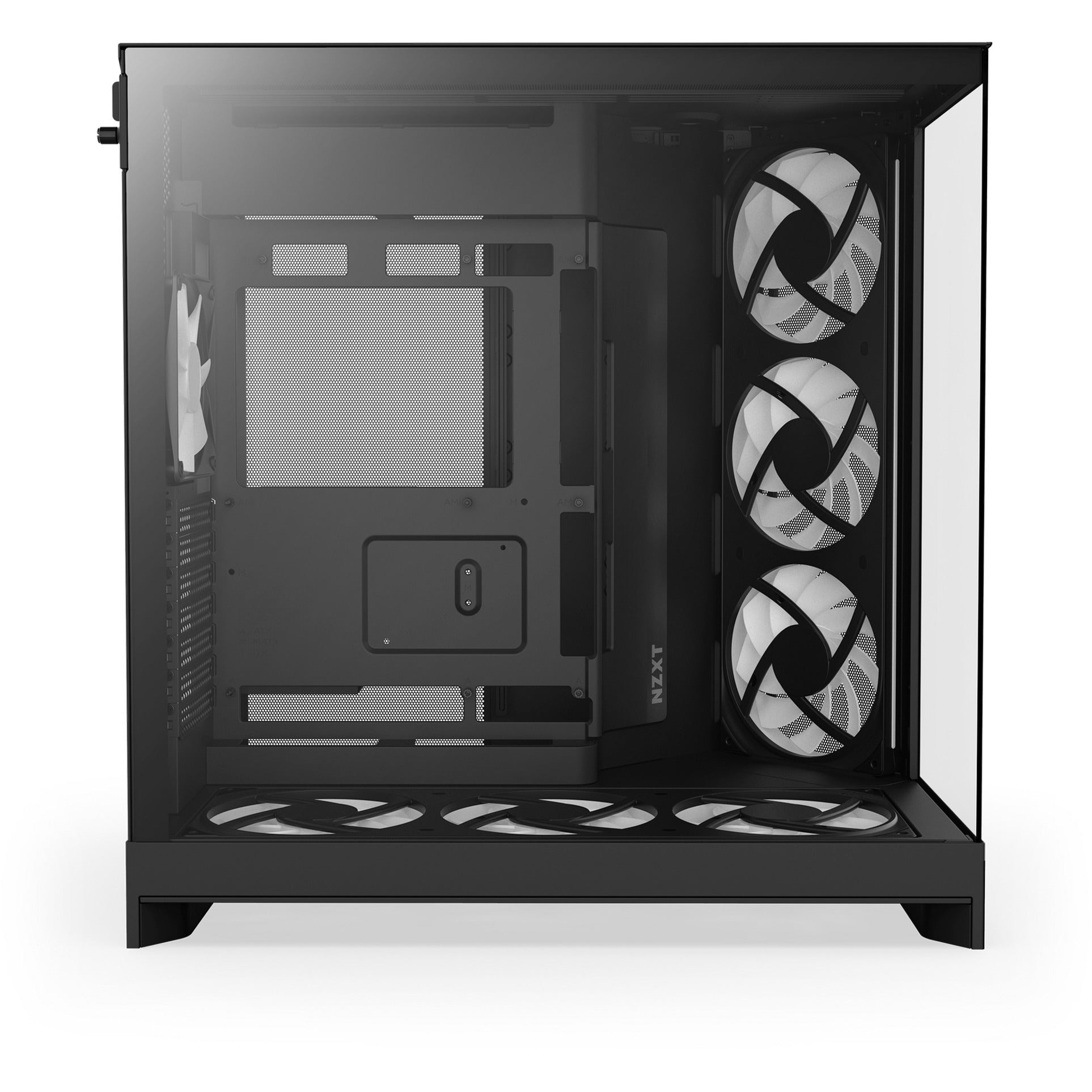 Nzxt H9 Flow RGB+ Midi-Tower-Gehäuse (schwarz (matt) | 2x USB-A | 1x USB-C | RGB | gehärtetes Glas)