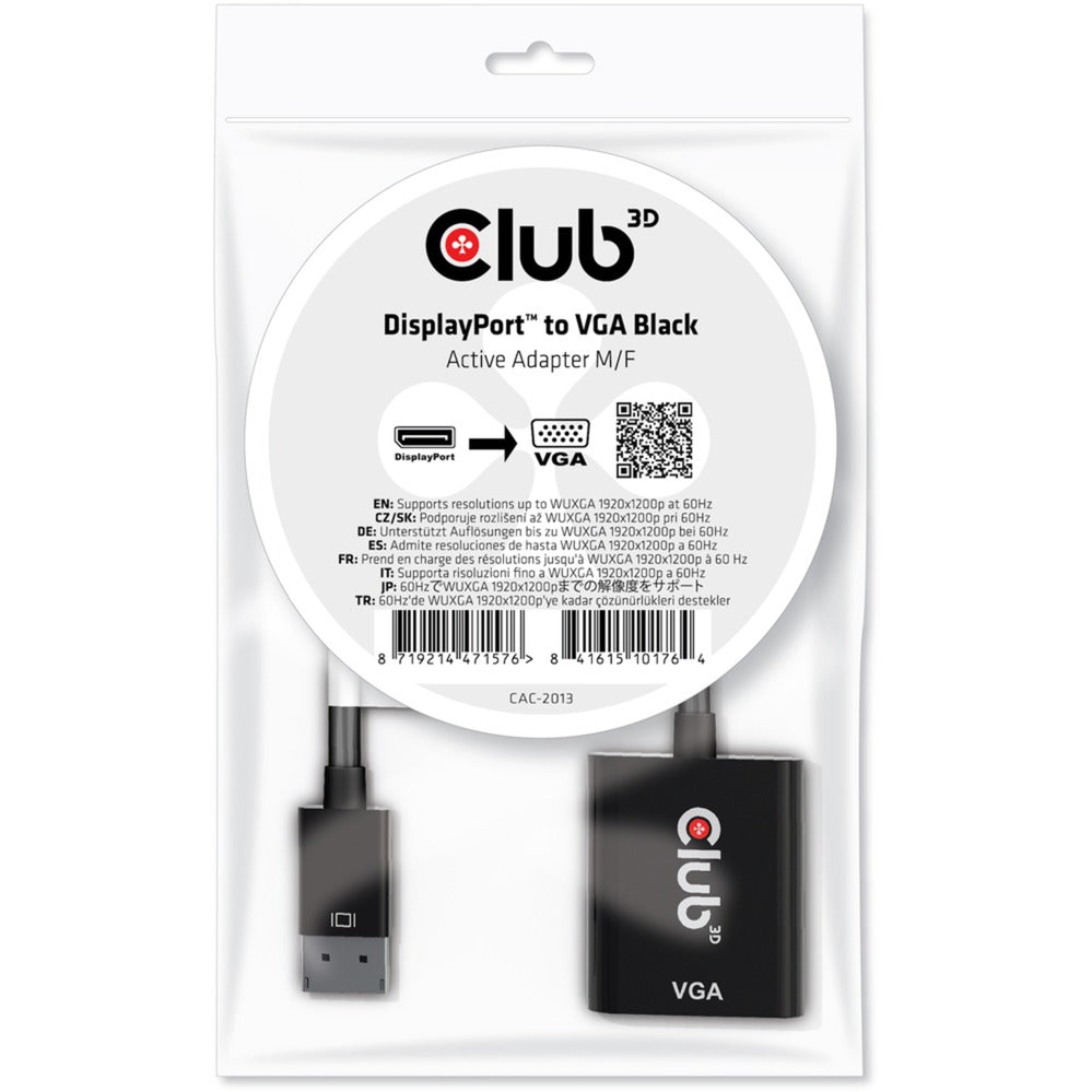 Club 3D DisplayPort 1.1 bis VGA Active Adapter