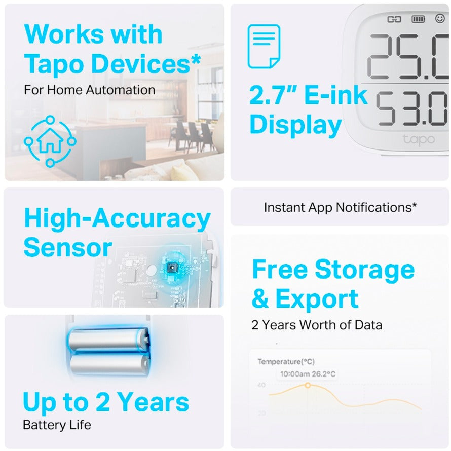 TP-Link Tapo T315 intelligenter Temperatur- und Luftfeuchtigkeitsmonitor
