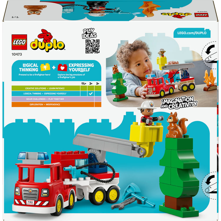 Lego Duplo Town 10473 Feuerwehrauto mit Schlauch und Feuerwehrmann