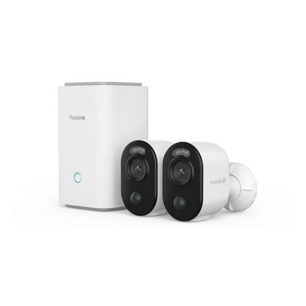 Reolink Home Hub1 mit 2x B350 und 1x Solarpanel 2 USB-C-Überwachungskamera (weiß)
