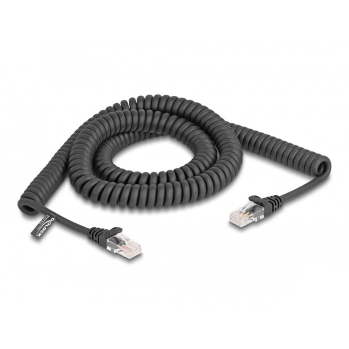 Delock RJ-45 Spiral Cable männlich zu männlicher Katze.5e