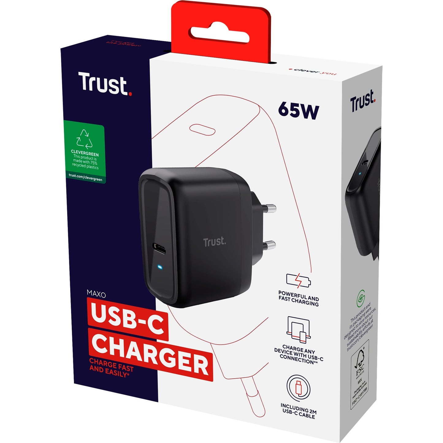 Vertrauen Sie Maxo USB-C-Ladegerät von 65 W.