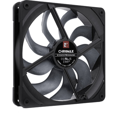 Noctua nf-a14x25 g2 pwm chromax.black Gehäuselüfter (schwarz, 140 x 140 x 25 mm)