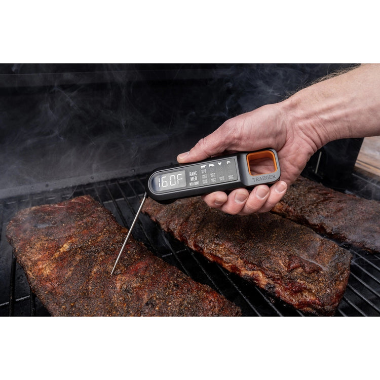 Traeger sofort ablesbares Fleischthermometer (LCD-Bildschirm, magnetisch, geeignet für P.A.L.-Haken)