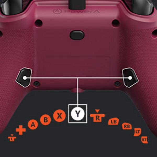 Powera Advantage Plus Kabelgebundener Controller für Xbox Series X|s – Ruby (Dunkelrot, Xbox Series X|s, Xbox One, PC)