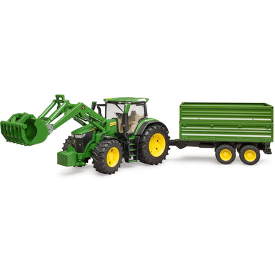 Bruder John Deere 7r 350 mit Frontlader und Transportaanha