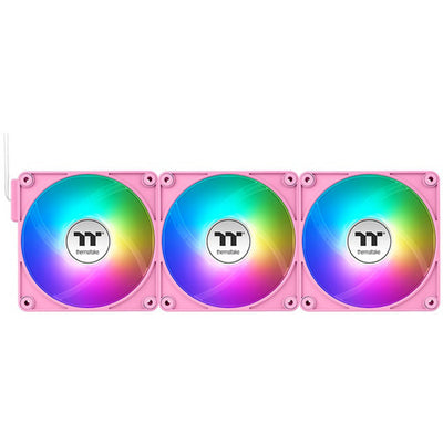 Thermaltake ct120 ex reverse argb sync pc cooling fan pink (3-fan pack) case fans (pink, 3 pieces, 120 x 120 x 25 mm, pwm)