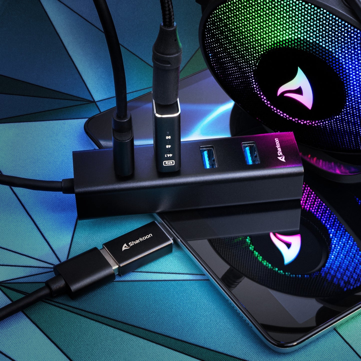Sharkoon 4-Port USB 3.2 Gen 1 Aluminium-Hub