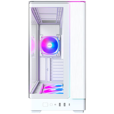 Montech King 45 Pro Midi-Tower-Gehäuse (weiß | 2x USB-A | 1x USB-C | RGB | Fenster)