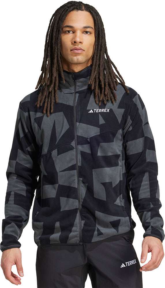 Adidas Terrex Multi-Print-Fleecejacke mit durchgehendem Reißverschluss