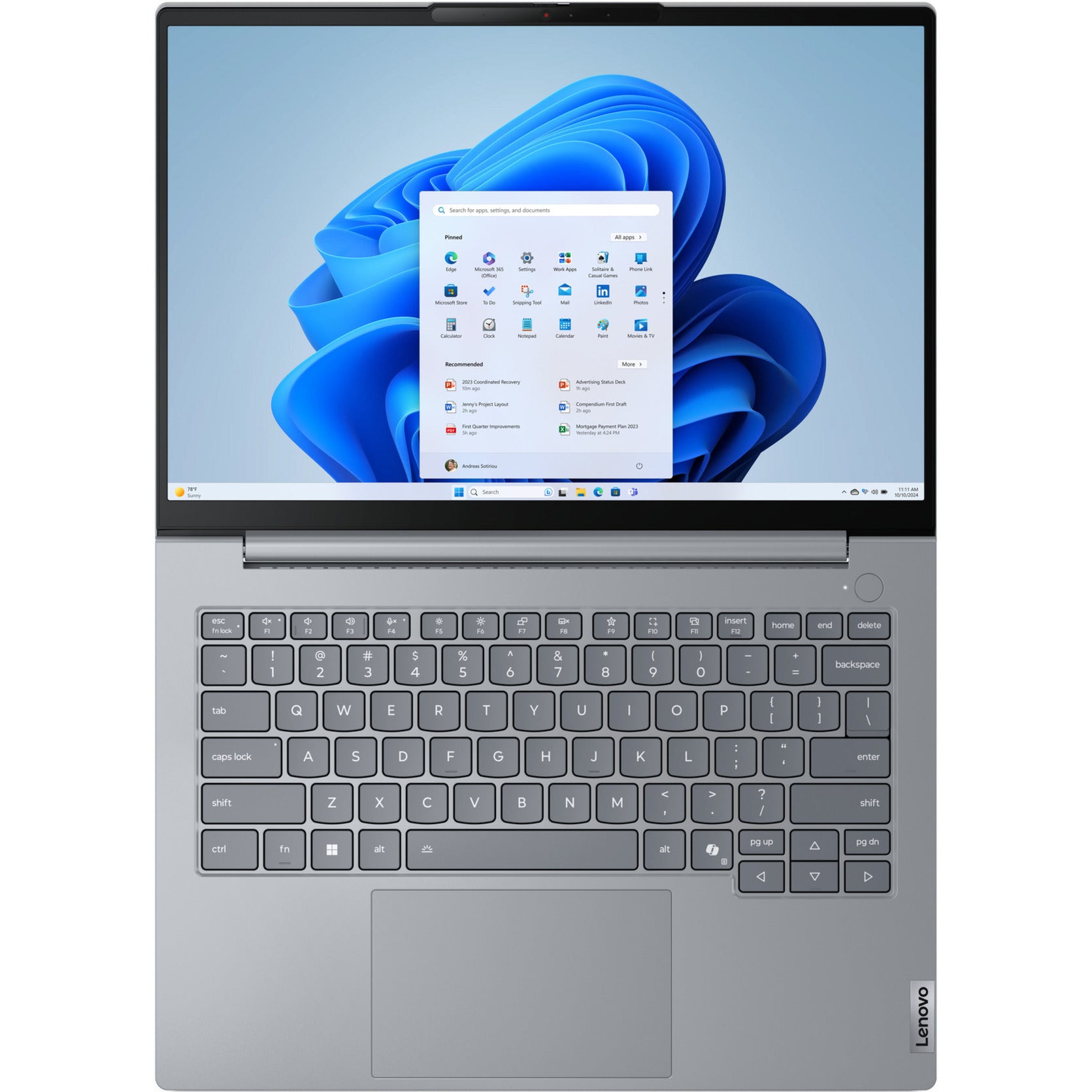 Lenovo thinkbook 14 g8 irl (21sg008pmh) 14 Laptop (grau | Core 7 240h | Intel-Grafik | 16 GB | 512 GB SSD)