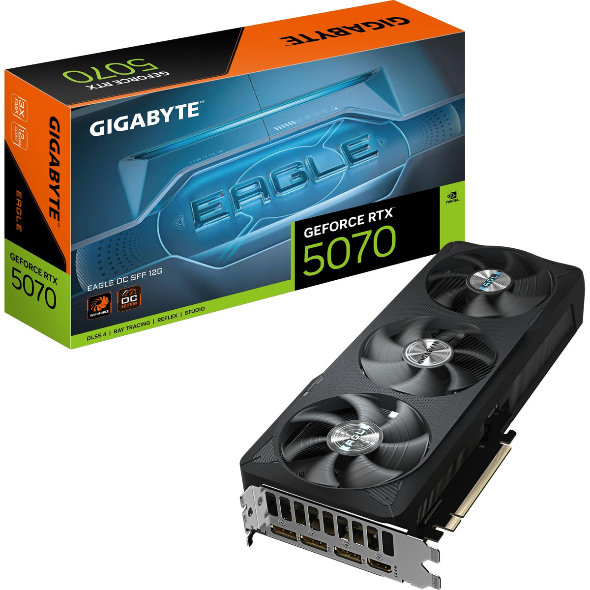 Gigabyte GV-N5070 E-EAIGHT OC-12GD GEFORCE RTX 5070 EAGLE OC SFF 12G, 12 GB, GDDR7, 192 BIT, PCIE 5.0