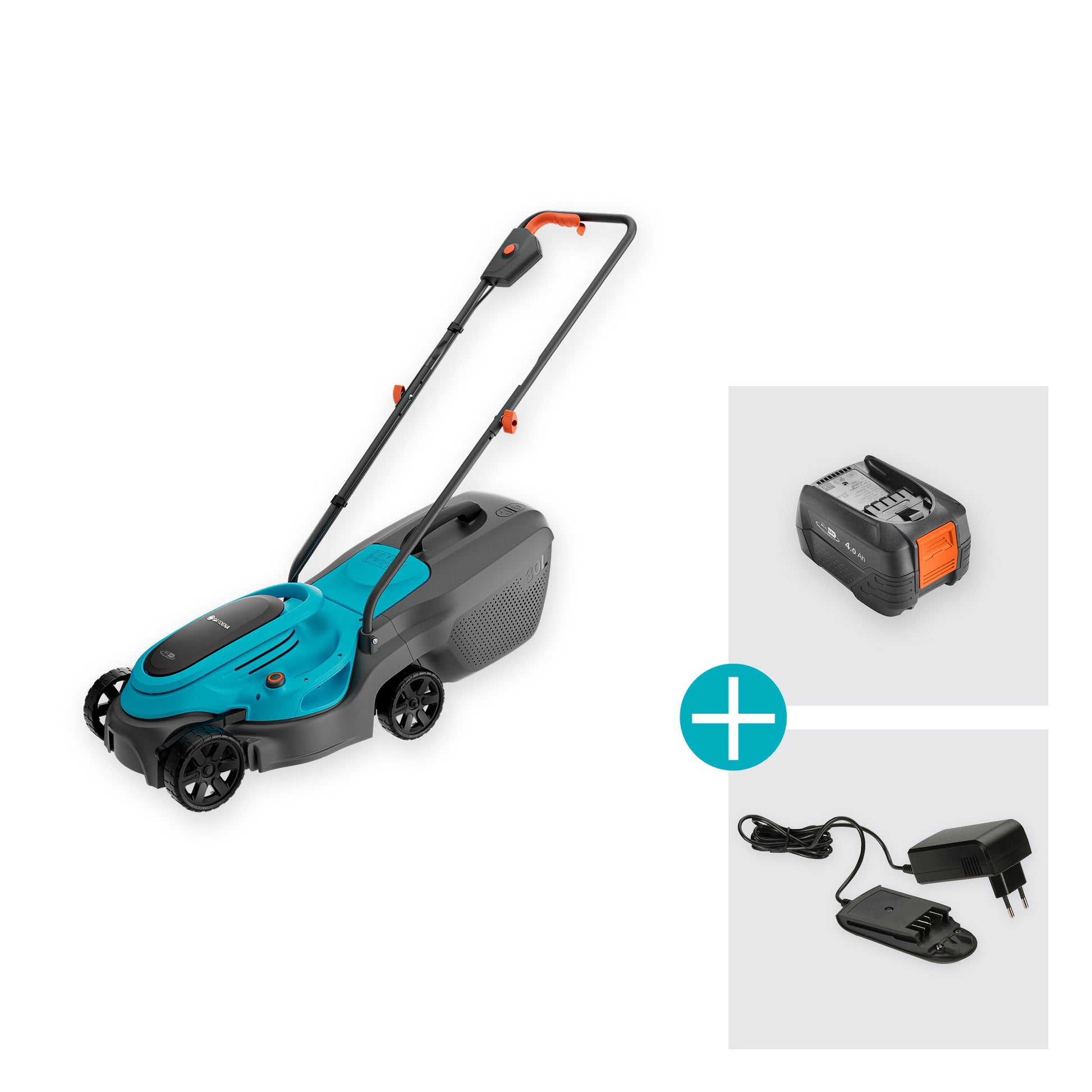 Gardena Akku-Rasenmäher Easymax 3218 V P4A Set 40