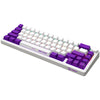 Lorgar kbp70mw, Gaming-Tastatur (weiß, US-Layout, logar toxic purple, 65 %, RGB, Hot-Swap-fähig, PBT Double-Shot, Bluetooth 2,4 GHz USB)