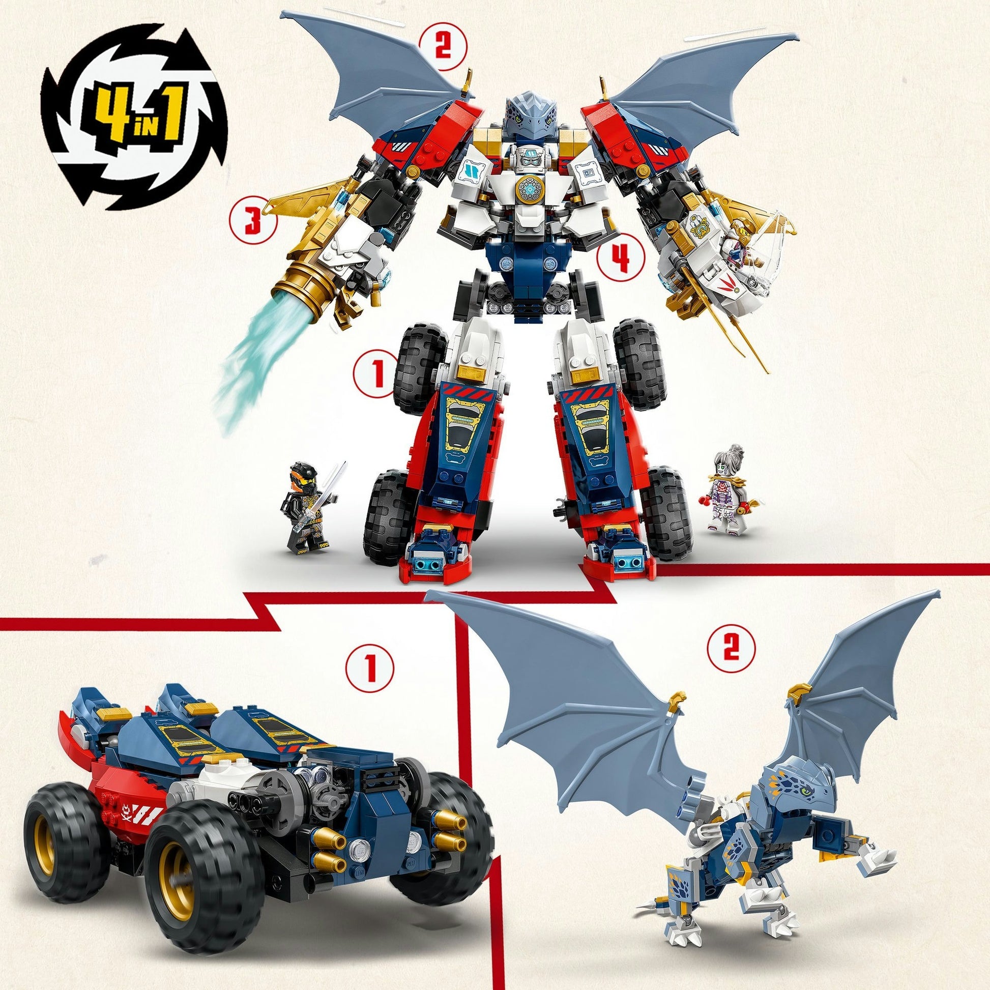 Lego Lego Ninjago 71834 Zanes Ultra-Kombomecha