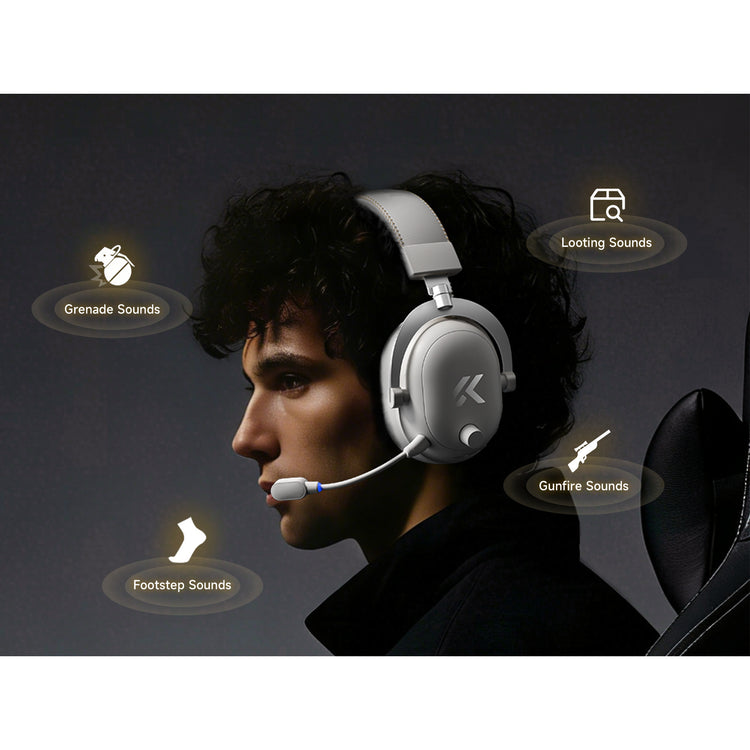 Mchose V9 Turbo+ magnetisches kabelloses Over-Ear-Gaming-Headset (rot, Nintendo Switch, Playstation 4, Playstation 5, Mobil, PC, 2,4 G Bluetooth USB)