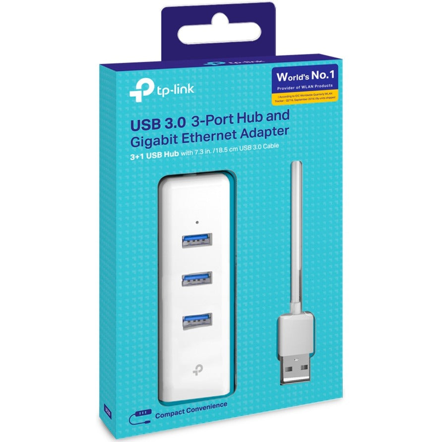 TP-Link USB 3.0 3 Port Hub Gigabit Ethernet Adapter 2 i