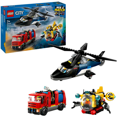 LEGO LEGO CITY 60462 Hubschrauber, Feuerwehrauto und Abmire -Remix