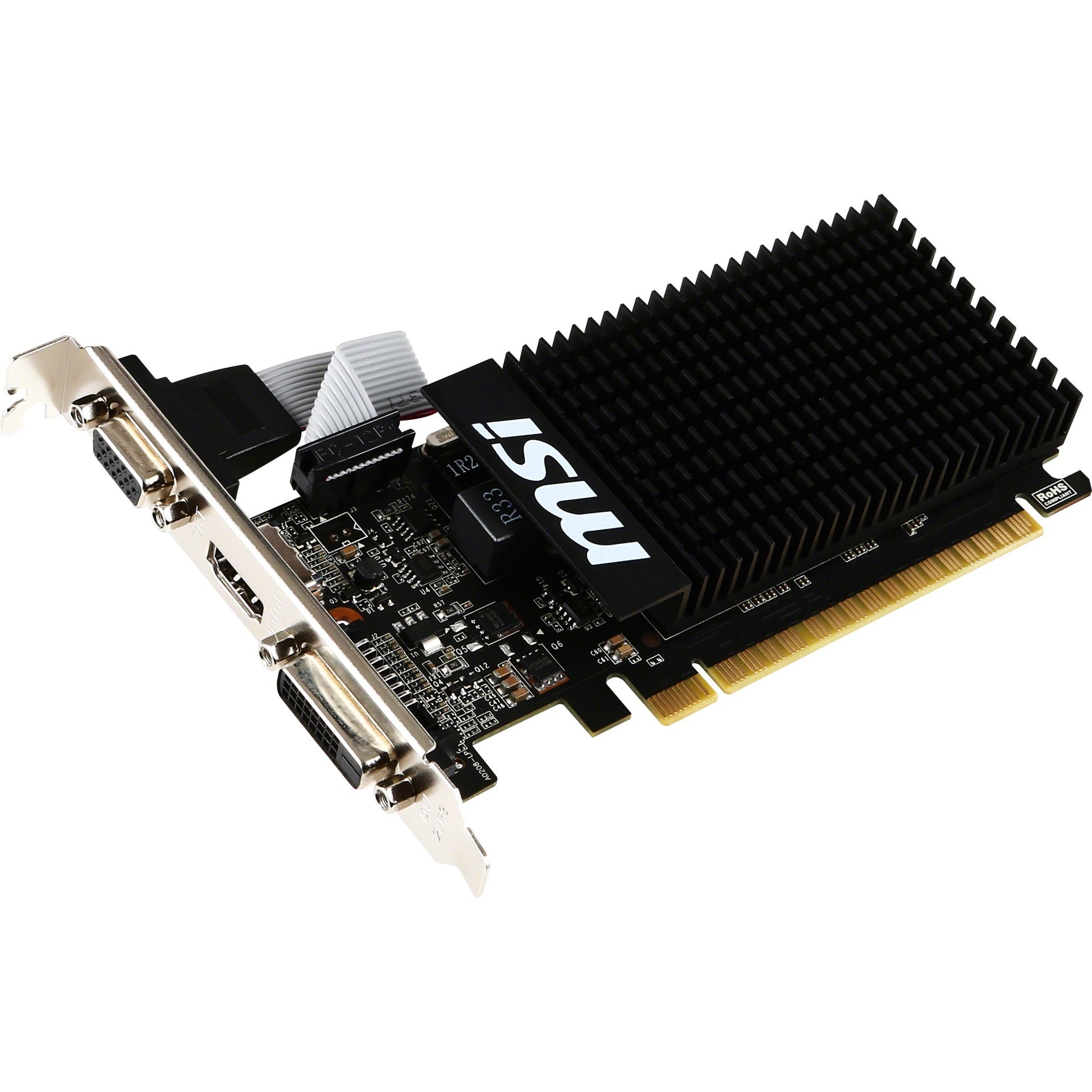 MSI GT 710 2GD3H LP Grafikkarte (VGA, DVI, HDMI, Low Profile)