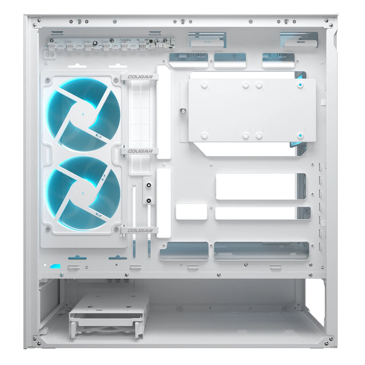 Cougar cfv235 Midi-Tower-Gehäuse (weiß | 2x USB-A | 1x USB-C | RGB | gehärtetes Glas)