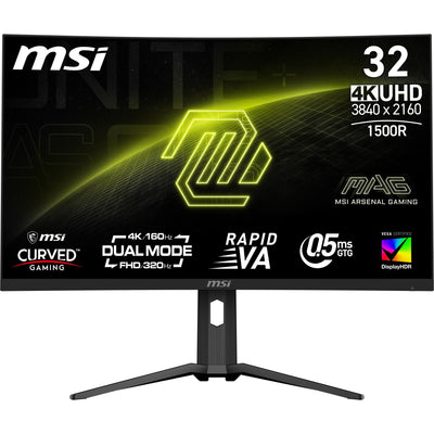 MSI Mag 321cupdf 31,5 4K UHD gebogener Gaming-Monitor (schwarz, 2x HDMI, Display-Port, USB-C, 160 Hz 320 Hz)