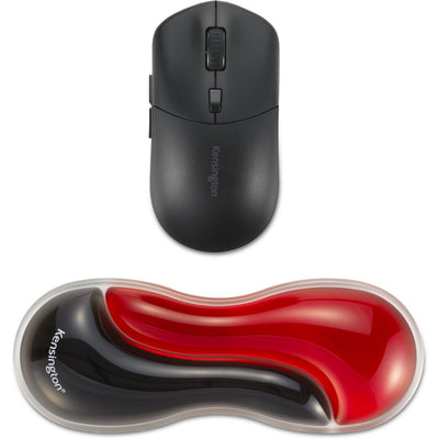 Kensington Slim Duo Gel-Maus, Trackball-Handgelenkauflage, Handgelenkstütze (rot, schwarz)