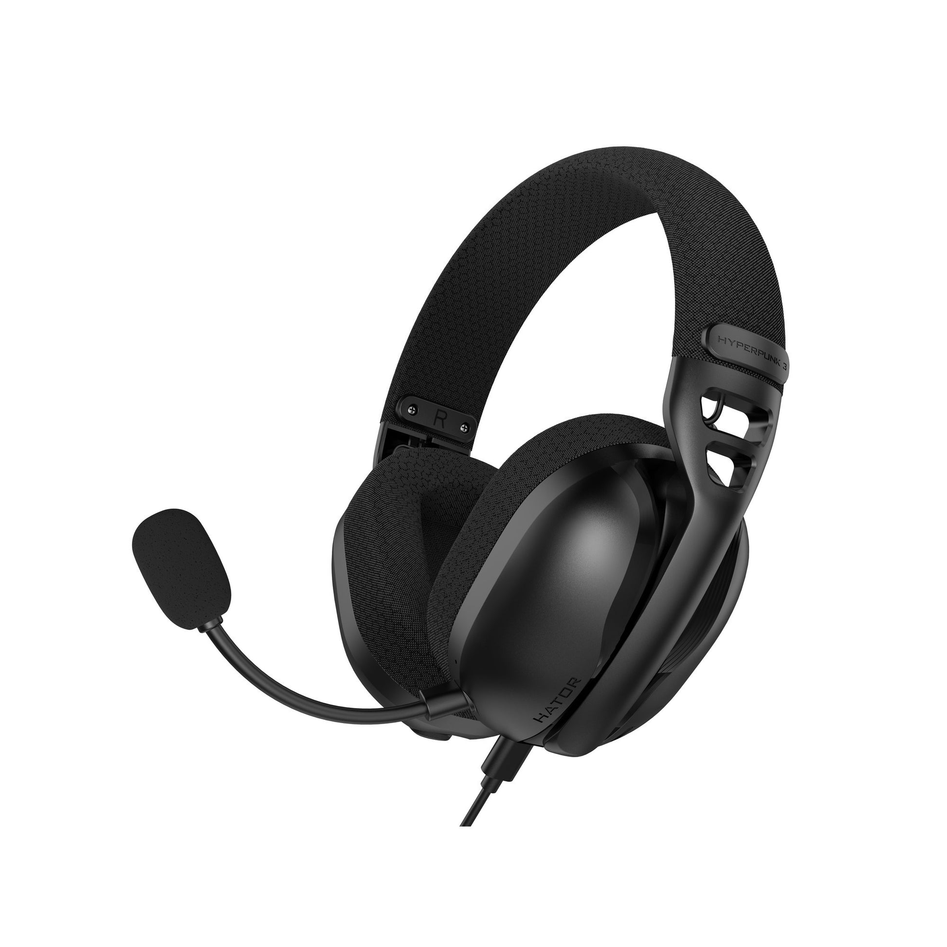 Hator Hyperpunk 3 USB Over-Ear-Gaming-Headset (schwarz, virtueller 7.1-Surround-Sound, USB-A USB-C Bluetooth)