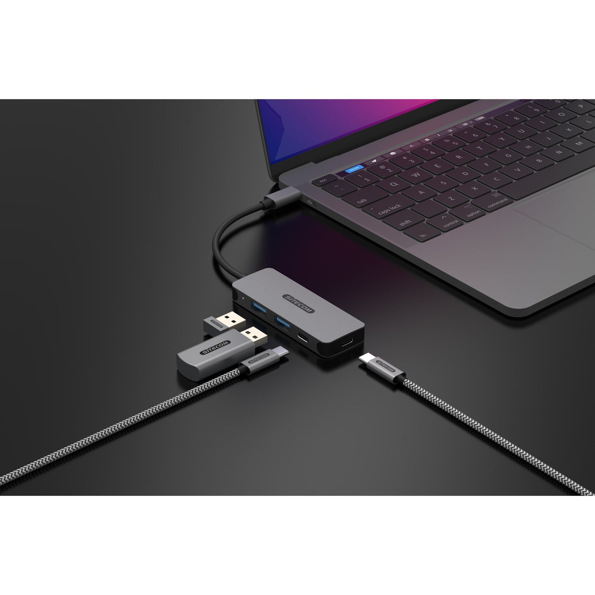Sitecom USB-C bis 2x USB-A + 2x USB-C-Hub