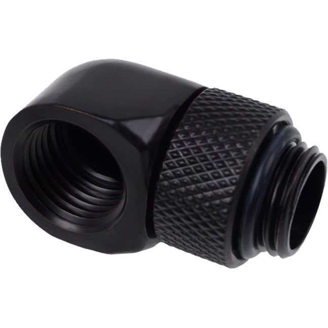 Alphacool Eiszapfen L-Stecker drehbar G1 4 AG auf G1 4 IG Anschluss (schwarz)
