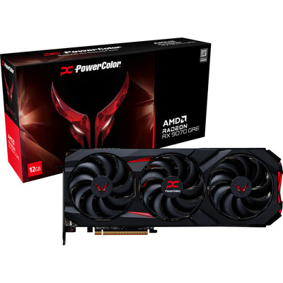 Powercolor Radeon RX 9070 Gre Red Devil 12GB GDDR6 Grafikkarte (schwarz, RDNA4, 3x Display Port, 1x HDMI 2.1)