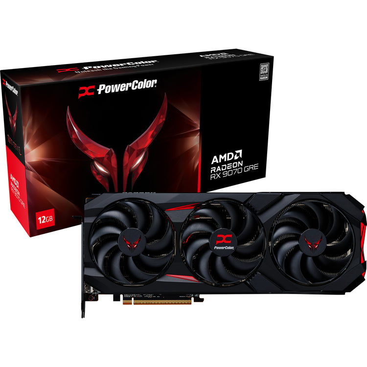 Powercolor Radeon RX 9070 Gre Red Devil 12GB GDDR6 Grafikkarte (schwarz, RDNA4, 3x Display Port, 1x HDMI 2.1)